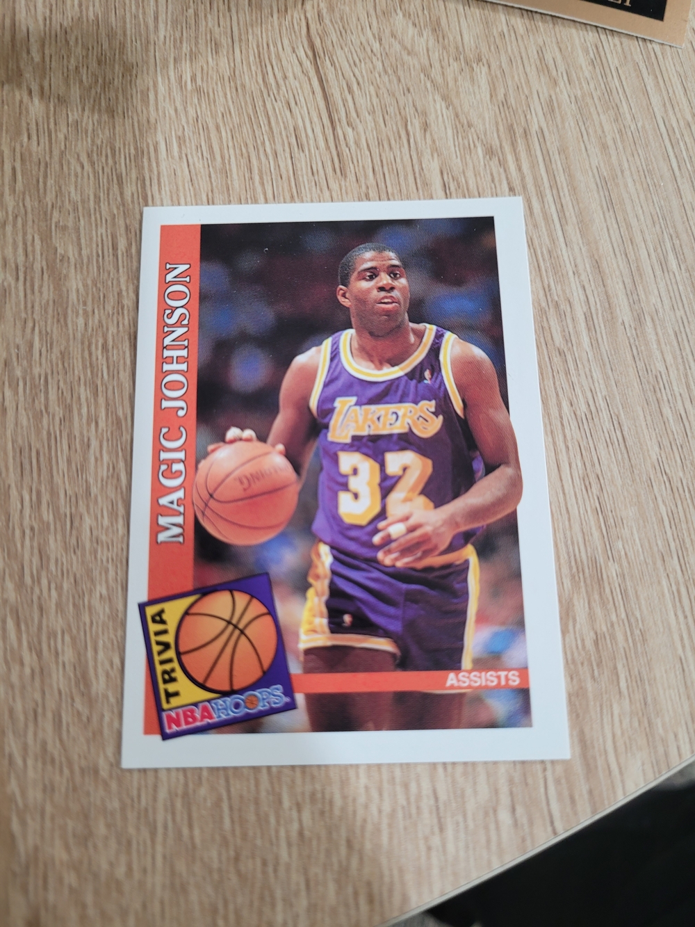 1993 Skybox Assists Magic Johnson Lakers Basketball Card - Purple & Yellow